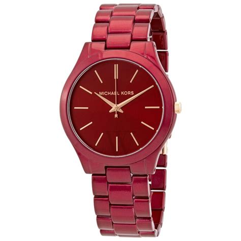 michael kors red watch men|mk3895.